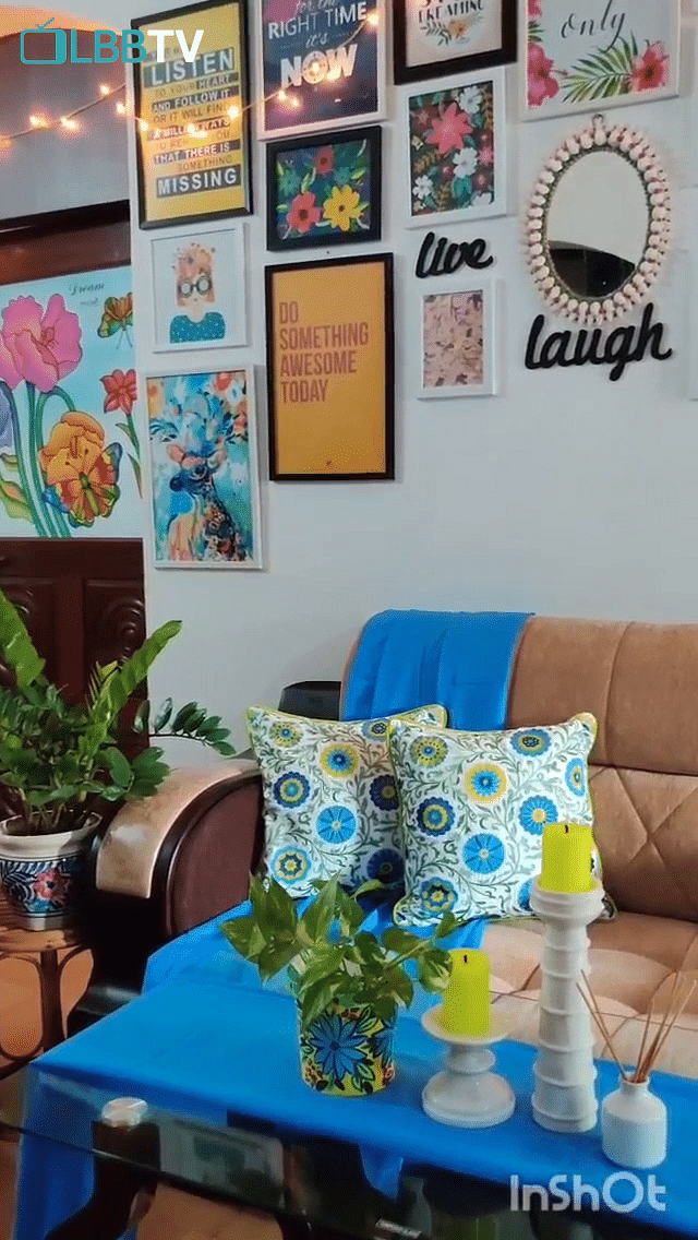 Property,Furniture,Green,Plant,Picture frame,Blue,Couch,Product,Azure,Purple