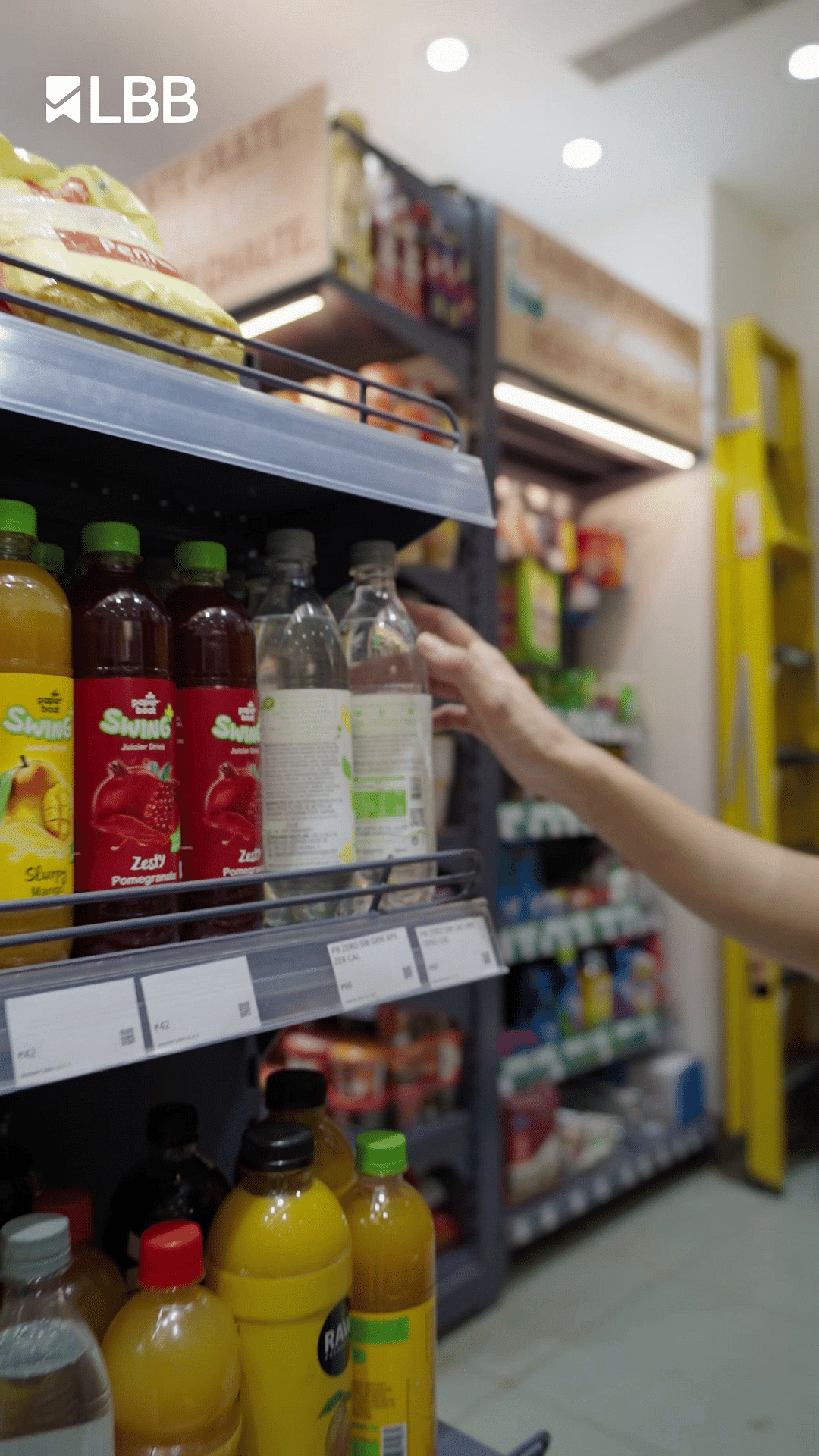 Bottle,Liquid,Shelf,Food,Yellow,Plastic bottle,Food storage,Shelving,Drink,Retail