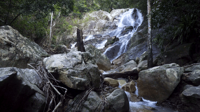 Water crossing rocks
