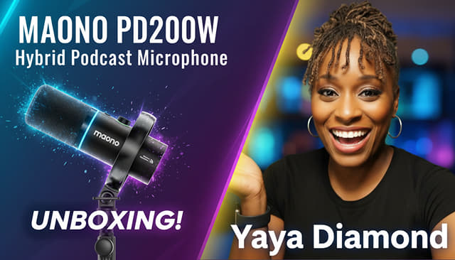 Unpacking the Maono New PD200W Podcast Microphone - Unboxing by Yaya Diamond