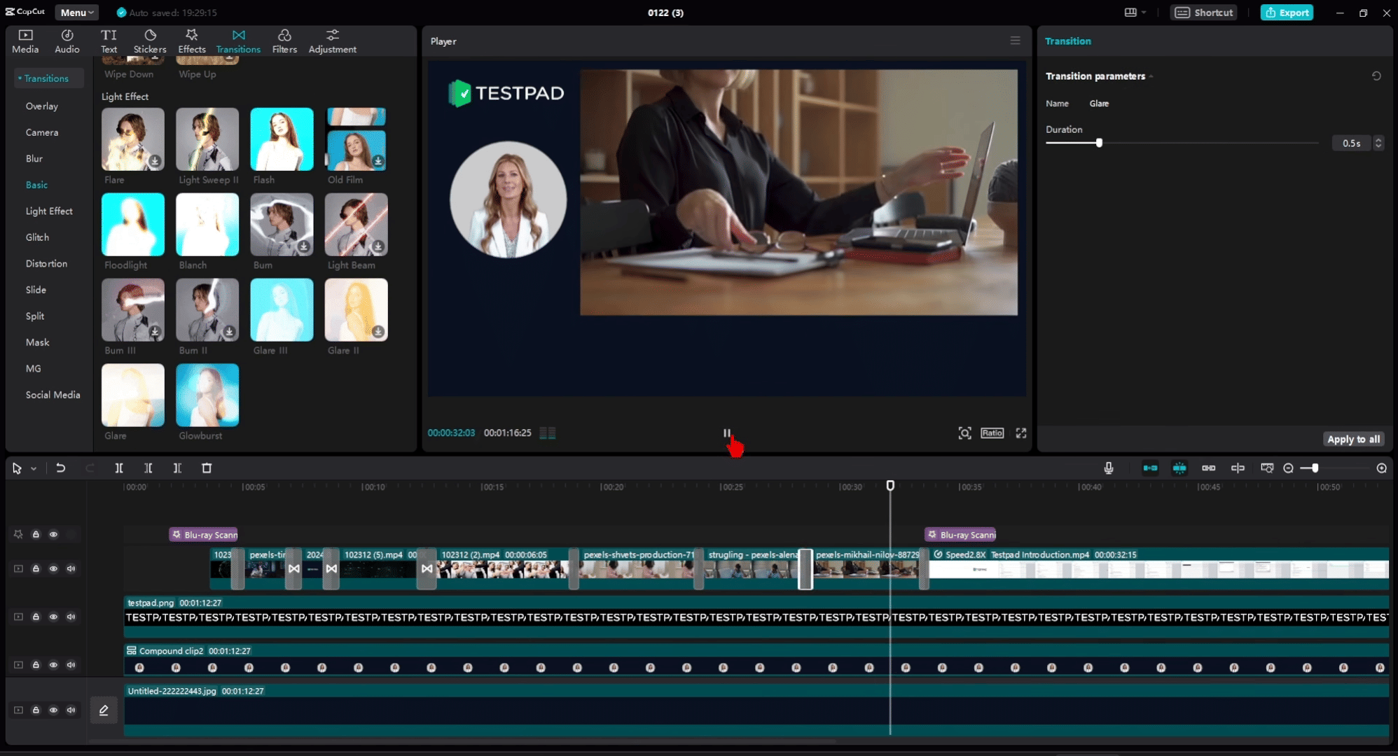 Video composition - TestPad