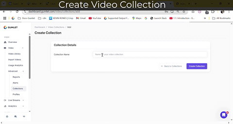 Create a Linode Video Collection / Workspace