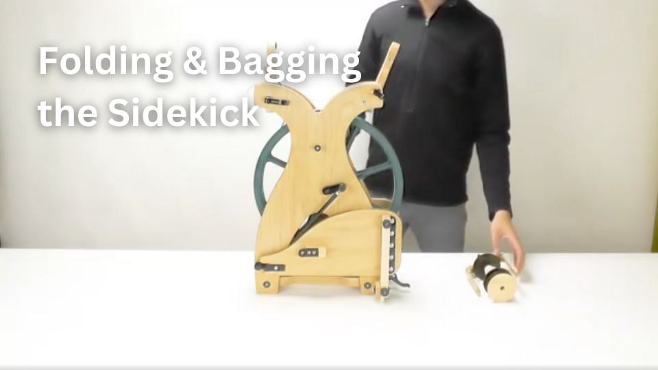 Schacht - Folding & Bagging the Sidekick Folding Spinning Wheel