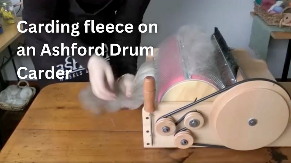 Ashford - Carding fleece on an Ashford Drum Carder