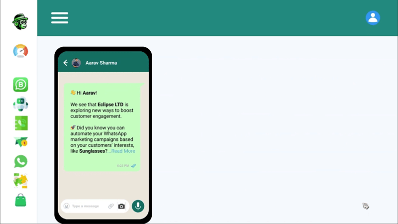 Upload contacts and send bulk messages