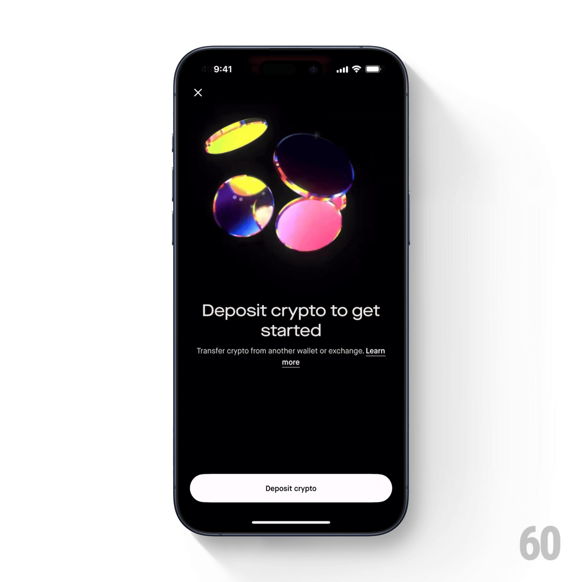 UI/UX animation of Robinhood Wallet Crypto Coin 3D Spin Animation