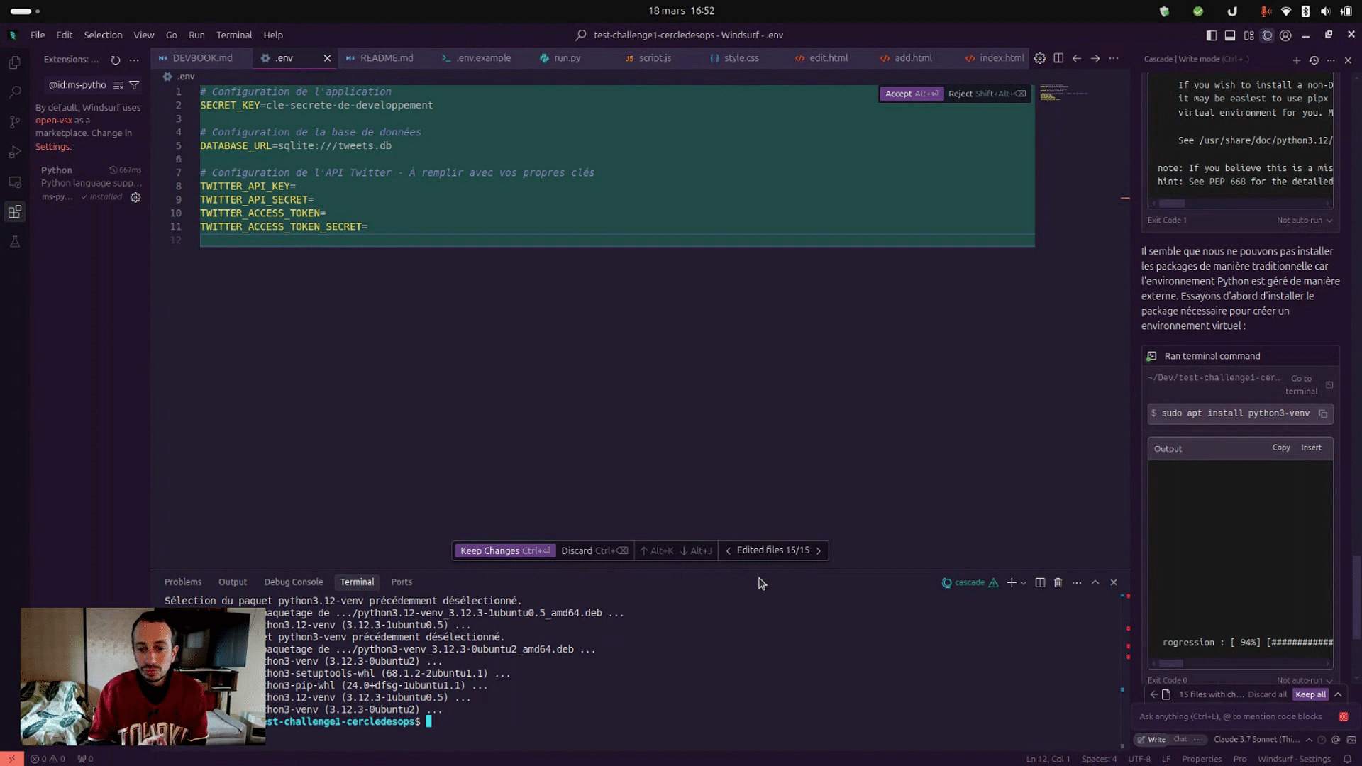 Clone de Buffer en mode full stack