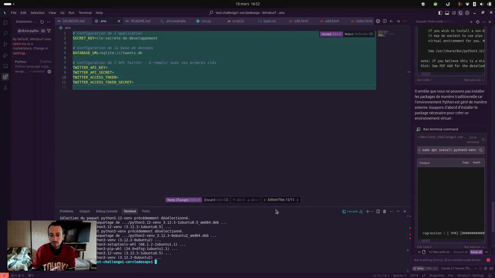 Clone de Buffer en mode full stack