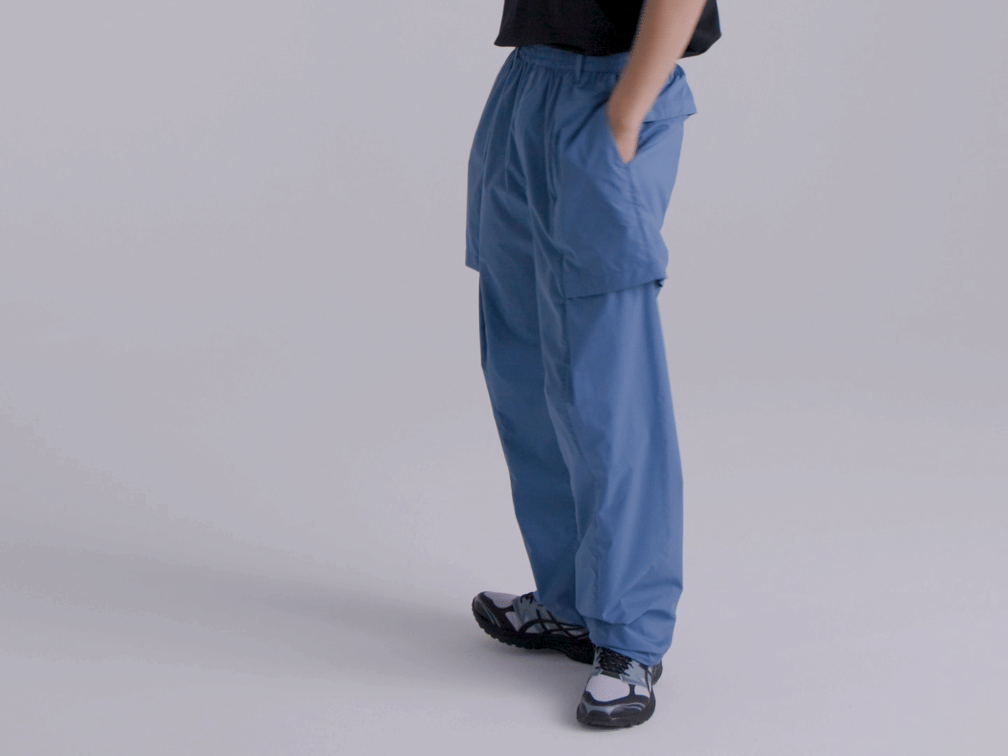 パンツ ANCELLM BACKSATIN BELTLESS SLACKS BACKSATIN BELTLESS SLACKS(BLACK) – ANCELLM