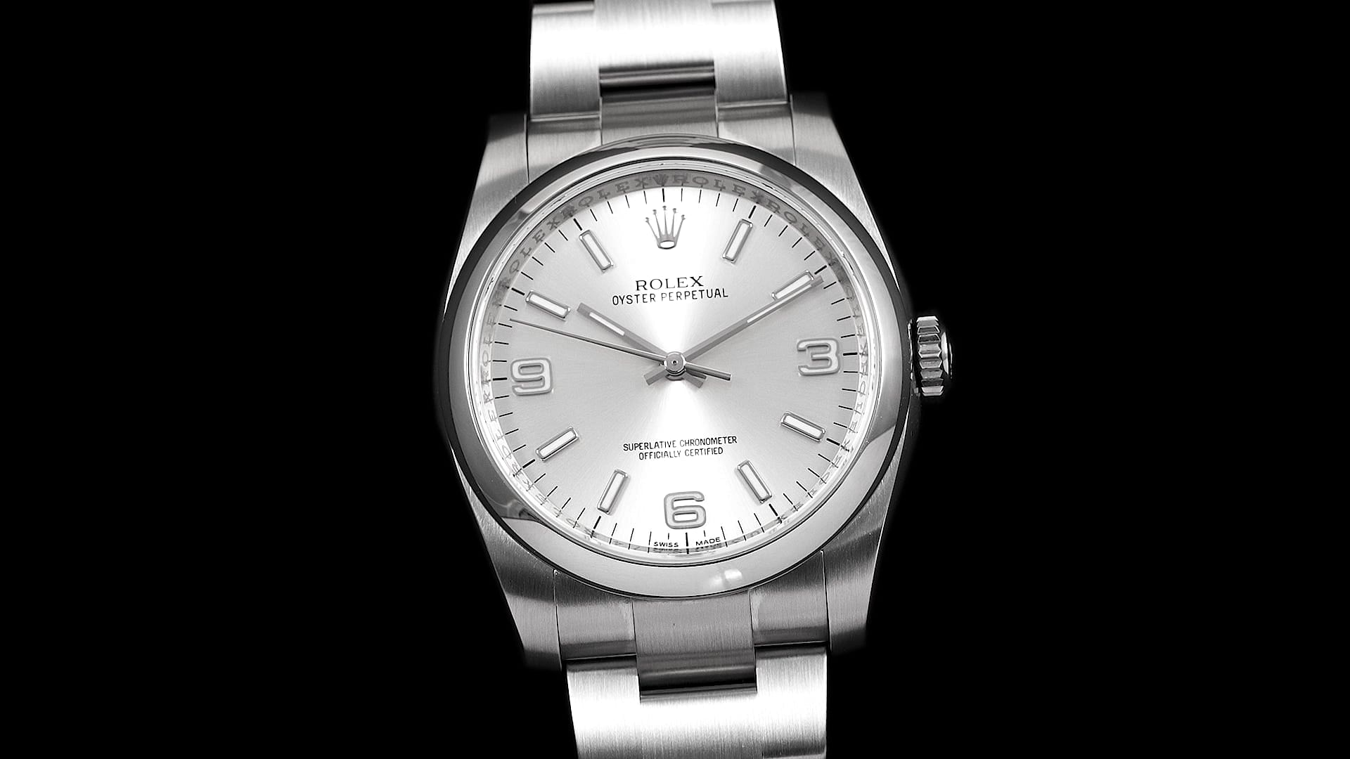 Pre-Owned Rolex Oyster Perpetual Unisex Watch in Silver