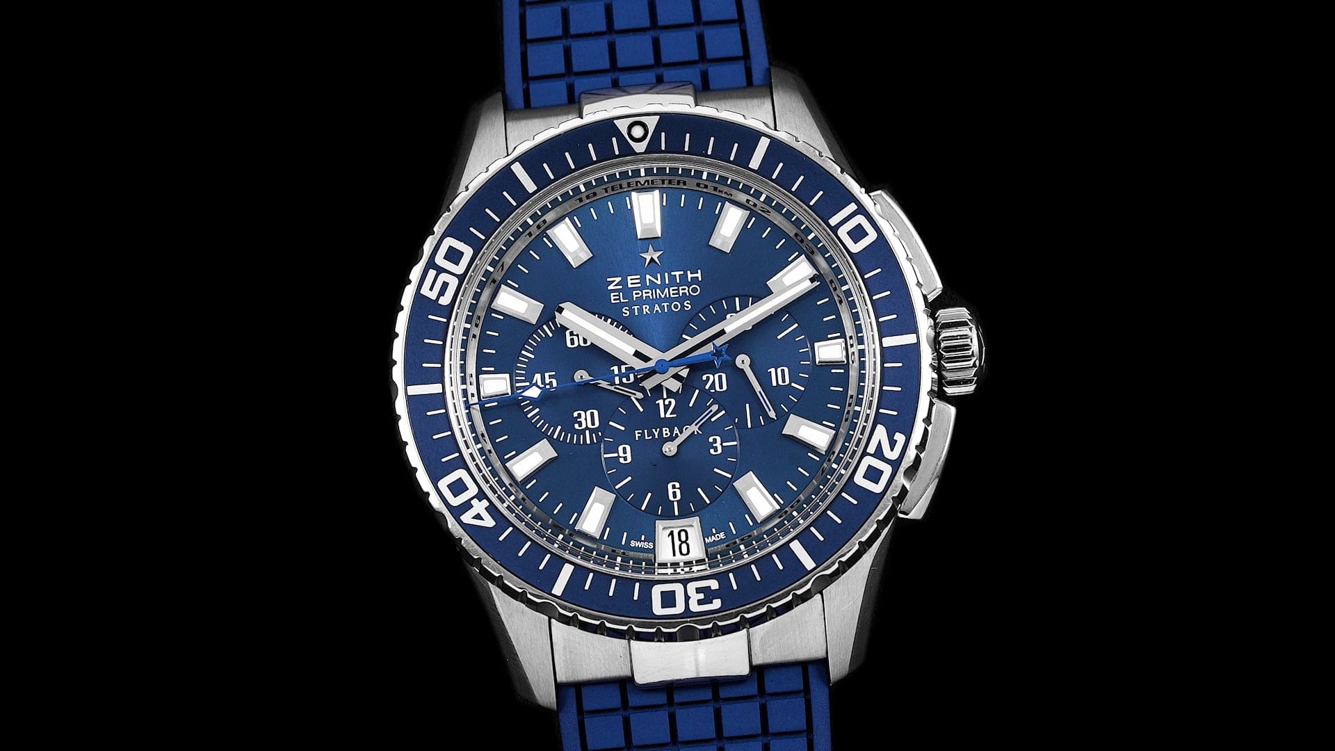 パートリッジ　コンプリート Pre-Owned Zenith Chronomaster Men Watch in Blue Colour Dial