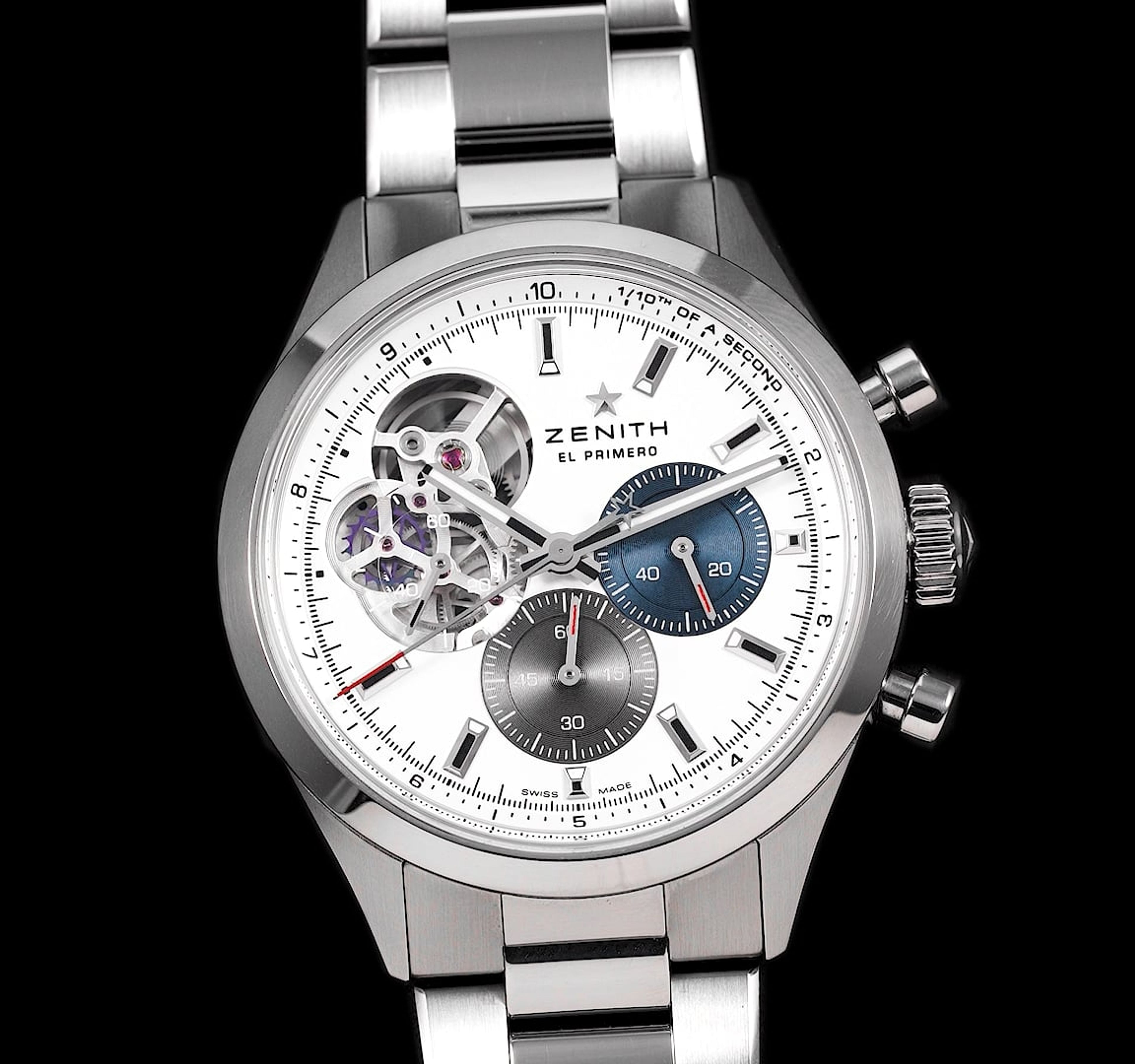 Pre-Owned Zenith Chronomaster Unisex Watch in Silver Colour Dial Pre-Owned Zenith Chronomaster Unisex Watch in Silver Colour Dial