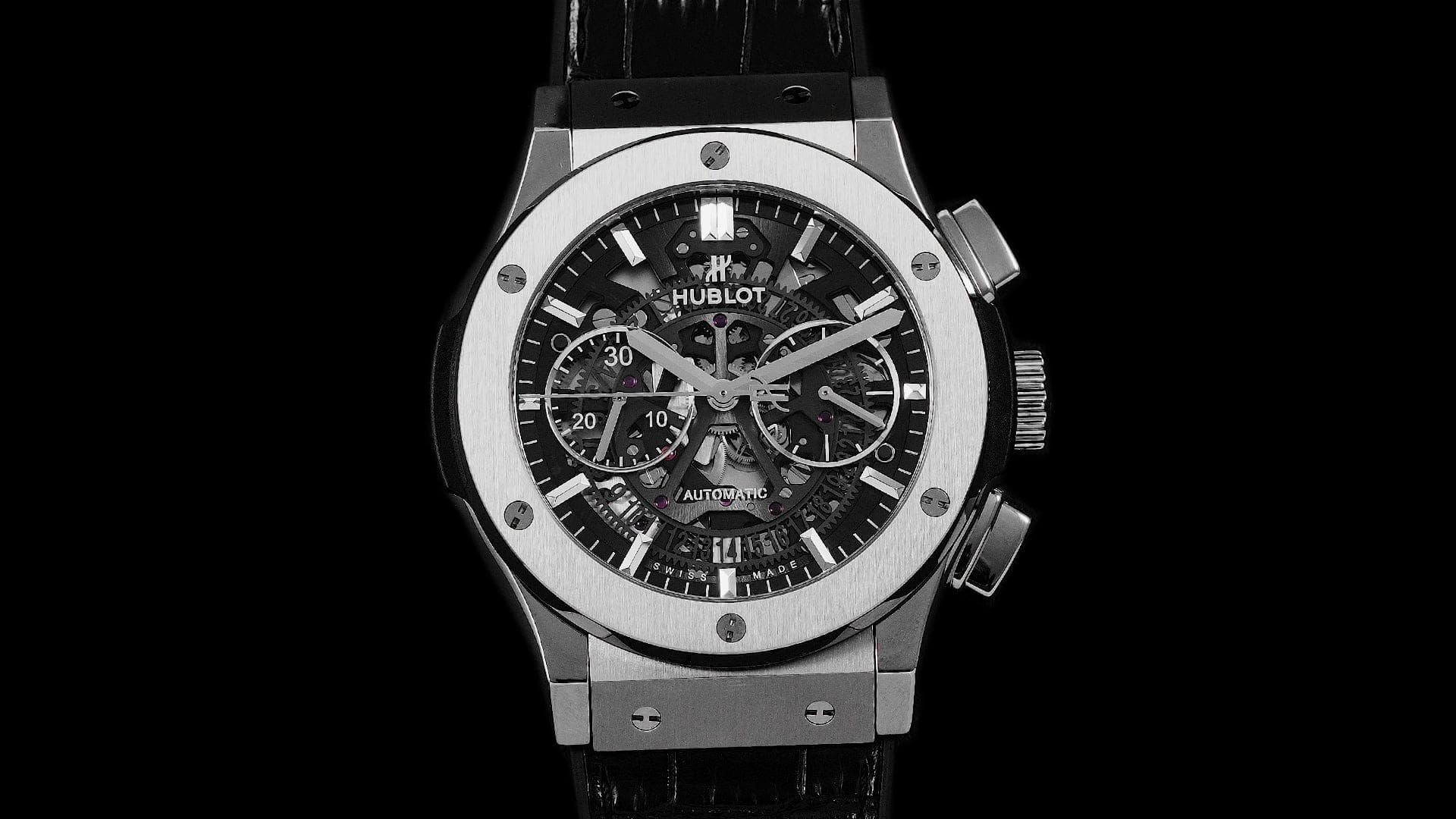 Pre-Owned Hublot Classic Fusion Men Watch in Skeleton Colour Dial