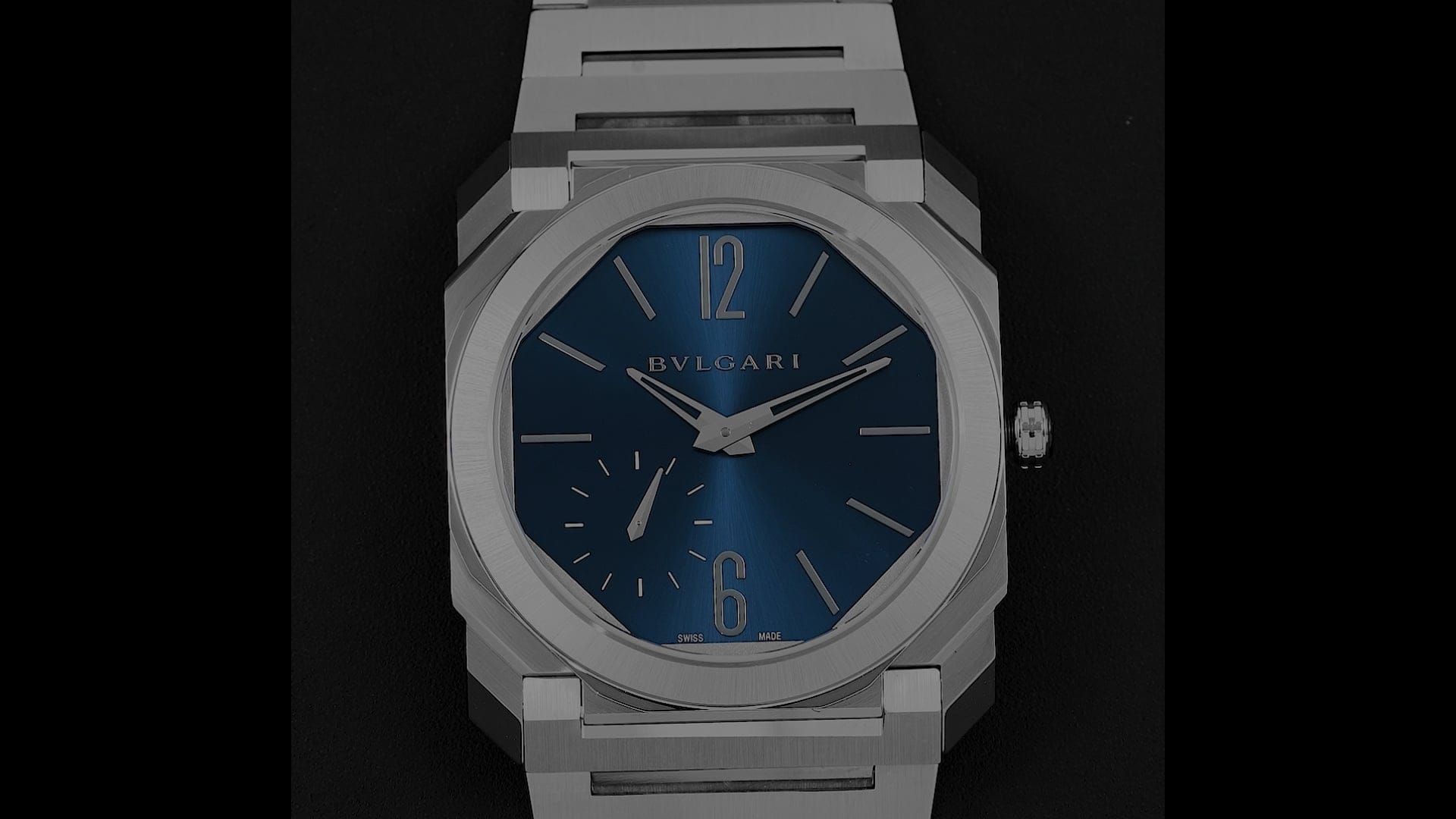 Pre-Owned BVLGARI Octo Men Watch in Blue Colour Dial