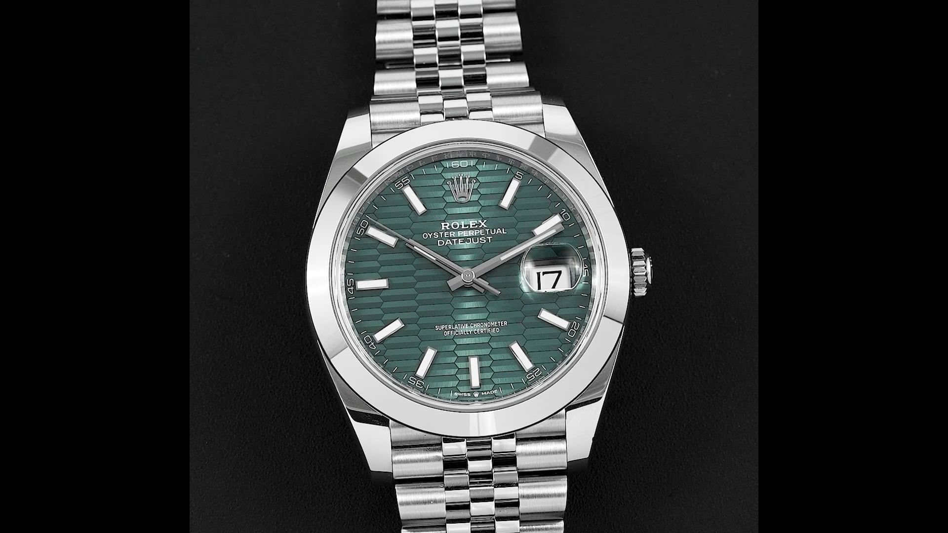 Pre-Owned Rolex Datejust Men Watch in Green Colour Dial