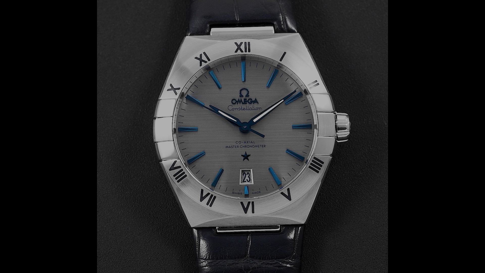 Pre-Owned Omega Constellation Men Watch in Grey Colour Dial