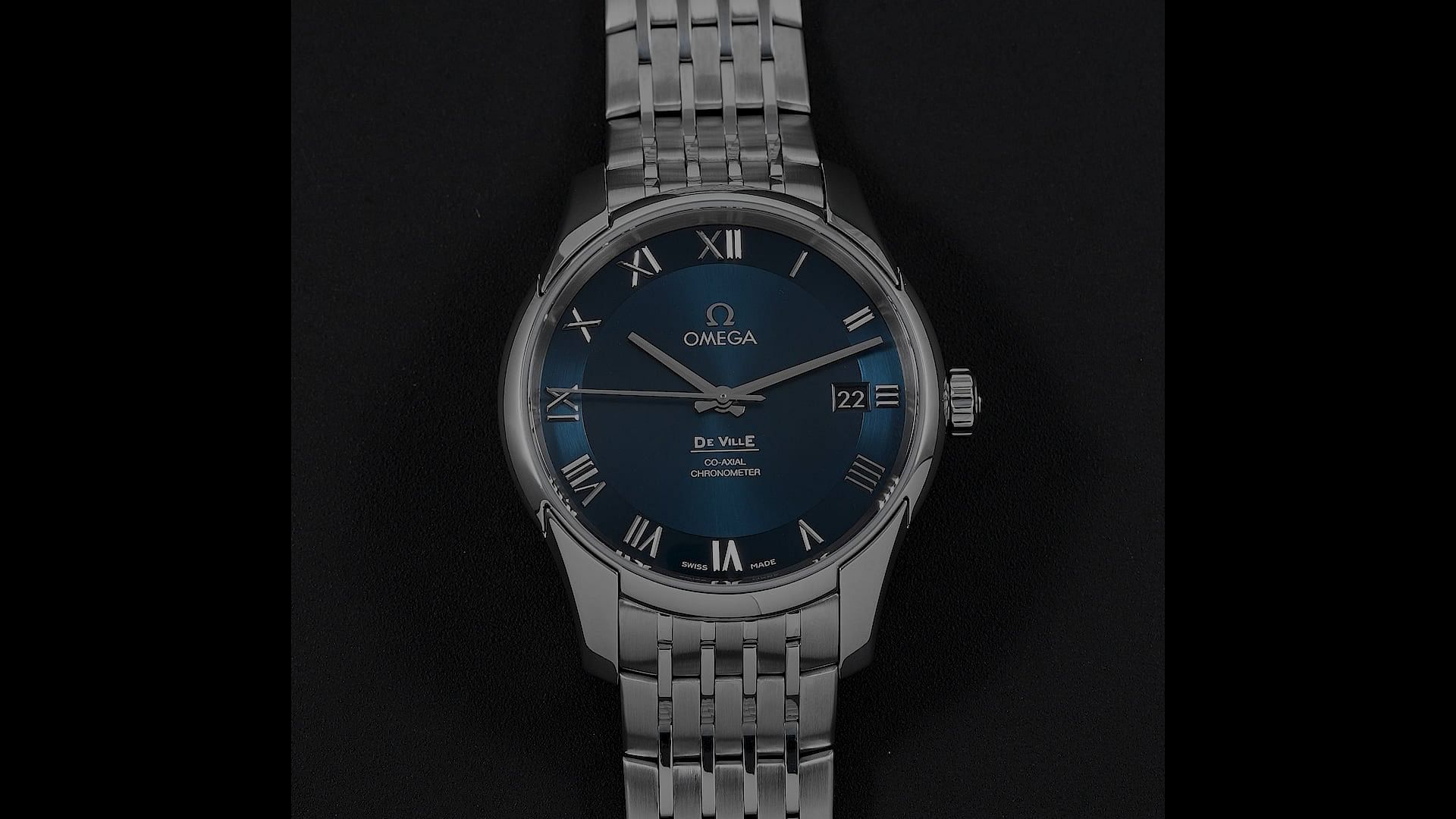 De Ville Trésor 40 mm, ステンレススティール レザーストラップ