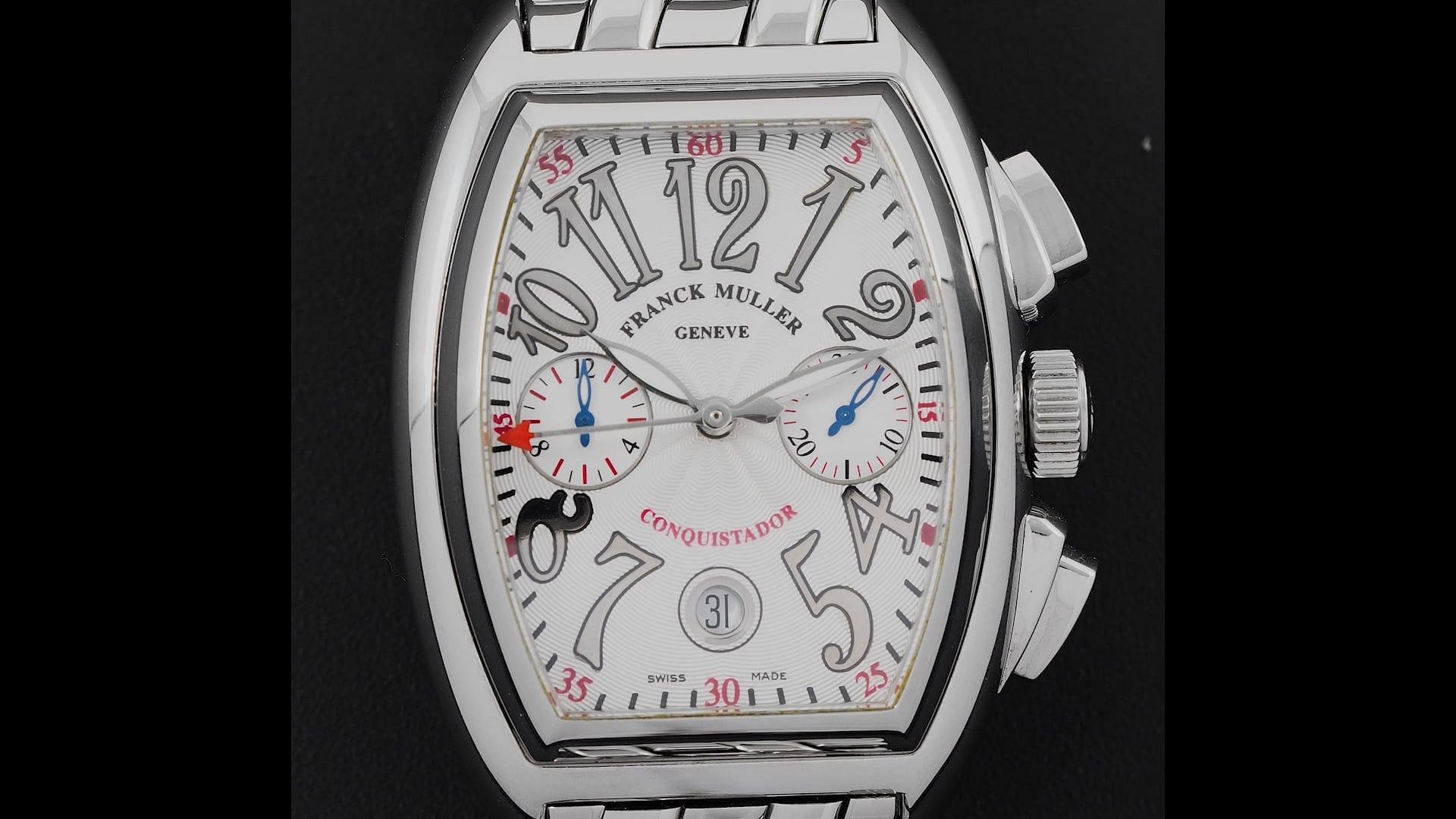 Pre-Owned Franck Muller Conquistador Men Watch in Silver
