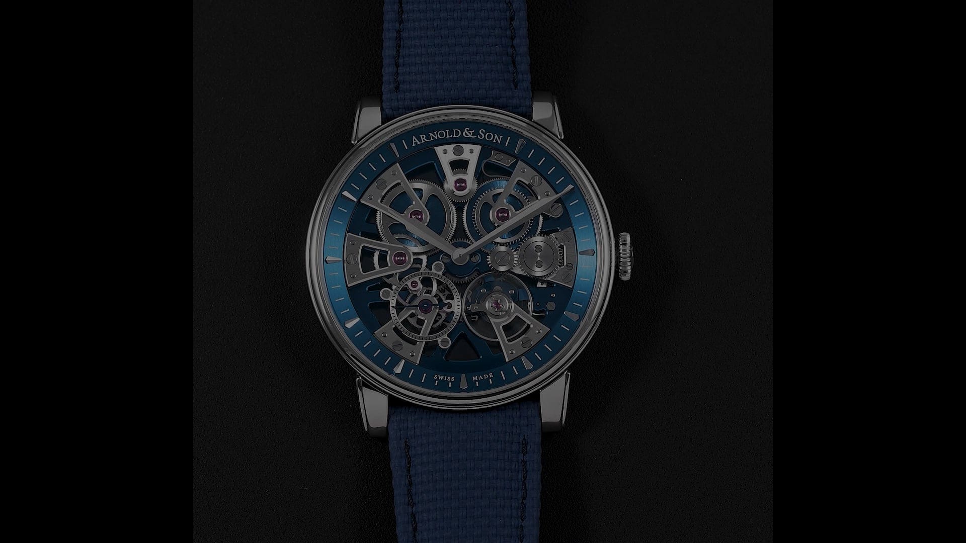 Pre-Owned Arnold & Son Nebula Men Watch in Skeleton Colour Dial