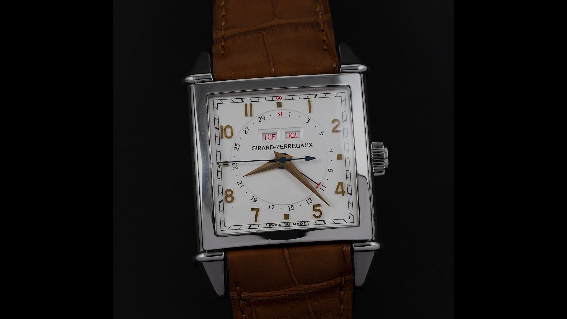 Pre-Owned Girard-Perregaux Vintage 1945 Men Watch in White Colour Dial