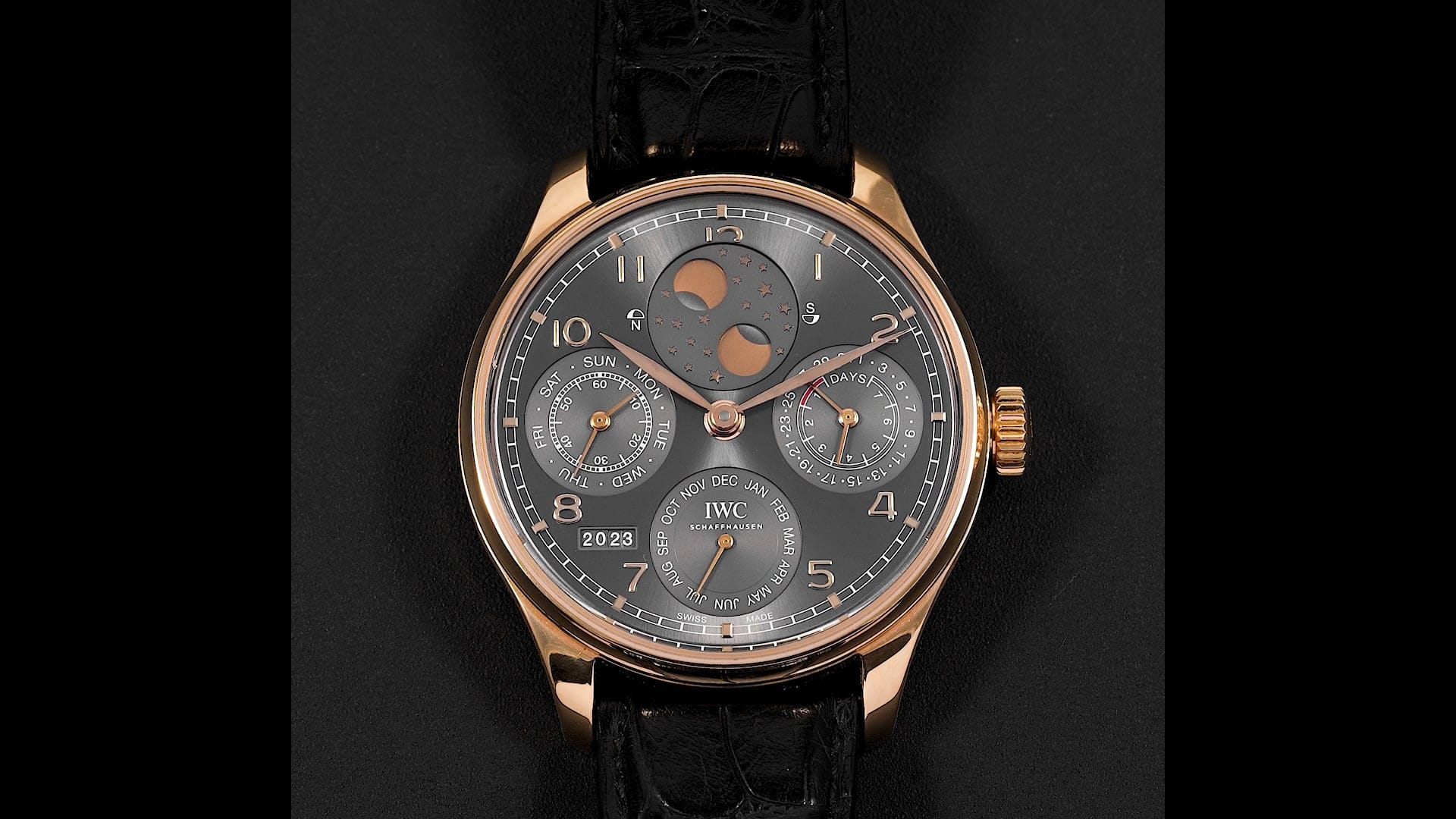 Pre-Owned IWC Portugieser Men Watch in Grey Colour Dial