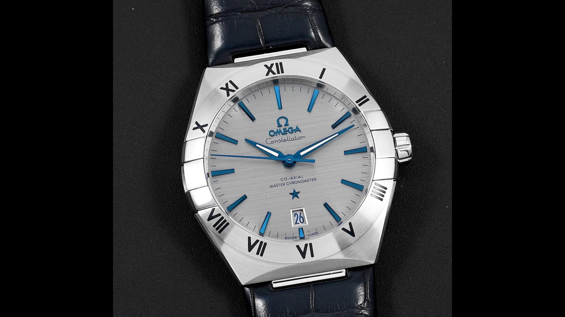 Pre-Owned Omega Constellation Men Watch in Grey Colour Dial