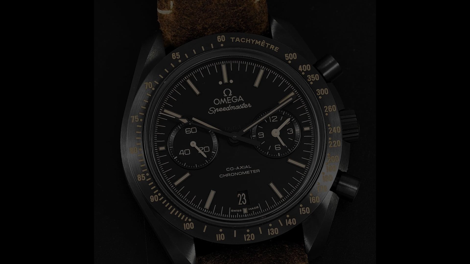 Pre-Owned Omega Speedmaster Men Watch in Black Colour Dial