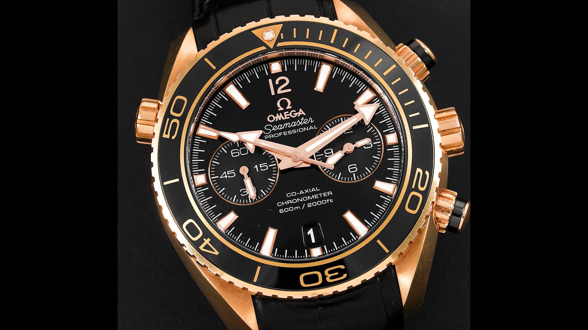 Pre-Owned Omega Seamaster Men Watch in Black Colour Dial