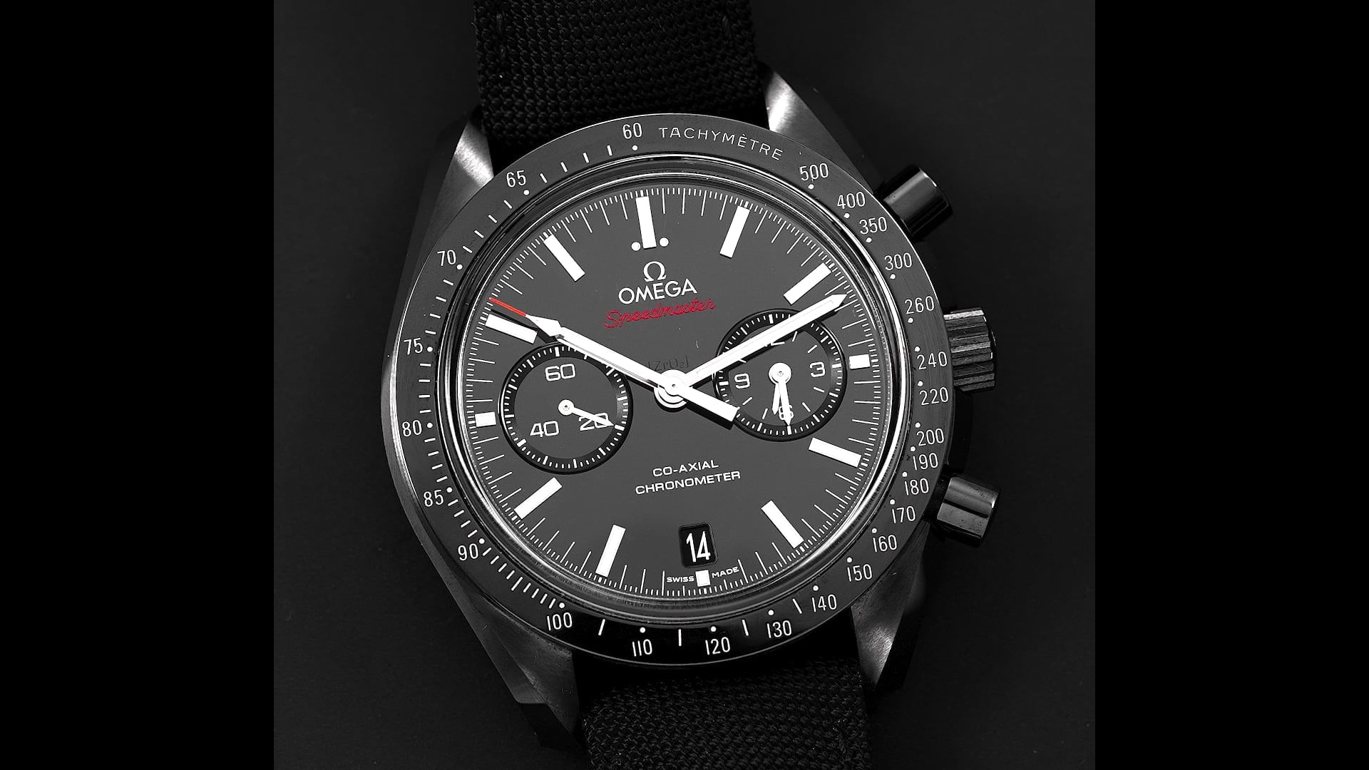 Pre-Owned Omega Speedmaster Men Watch in Black Colour Dial