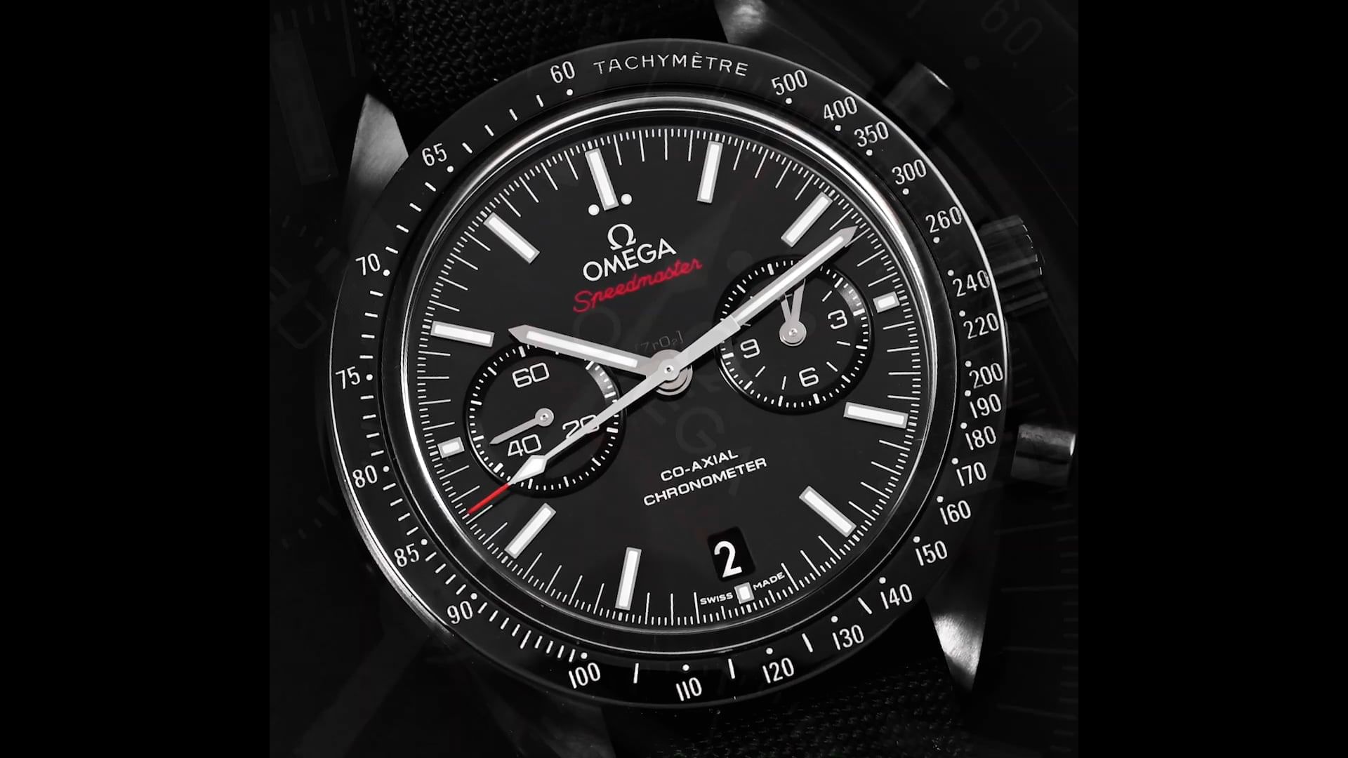Pre-Owned Omega Speedmaster Men Watch in Black Colour Dial