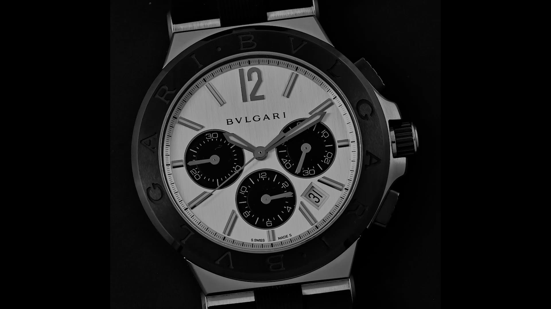 Pre-Owned BVLGARI Diagono Men Watch in Silver Colour Dial