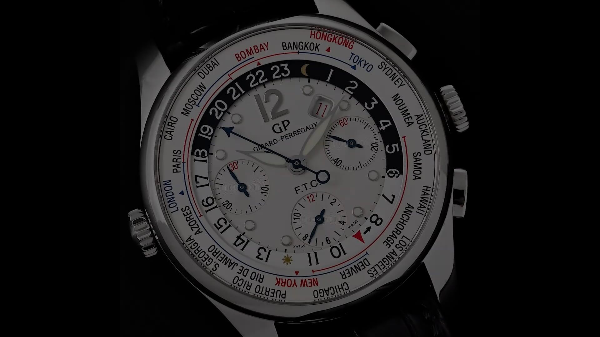 Pre-Owned Girard-Perregaux 1966 Men Watch in White Colour Dial