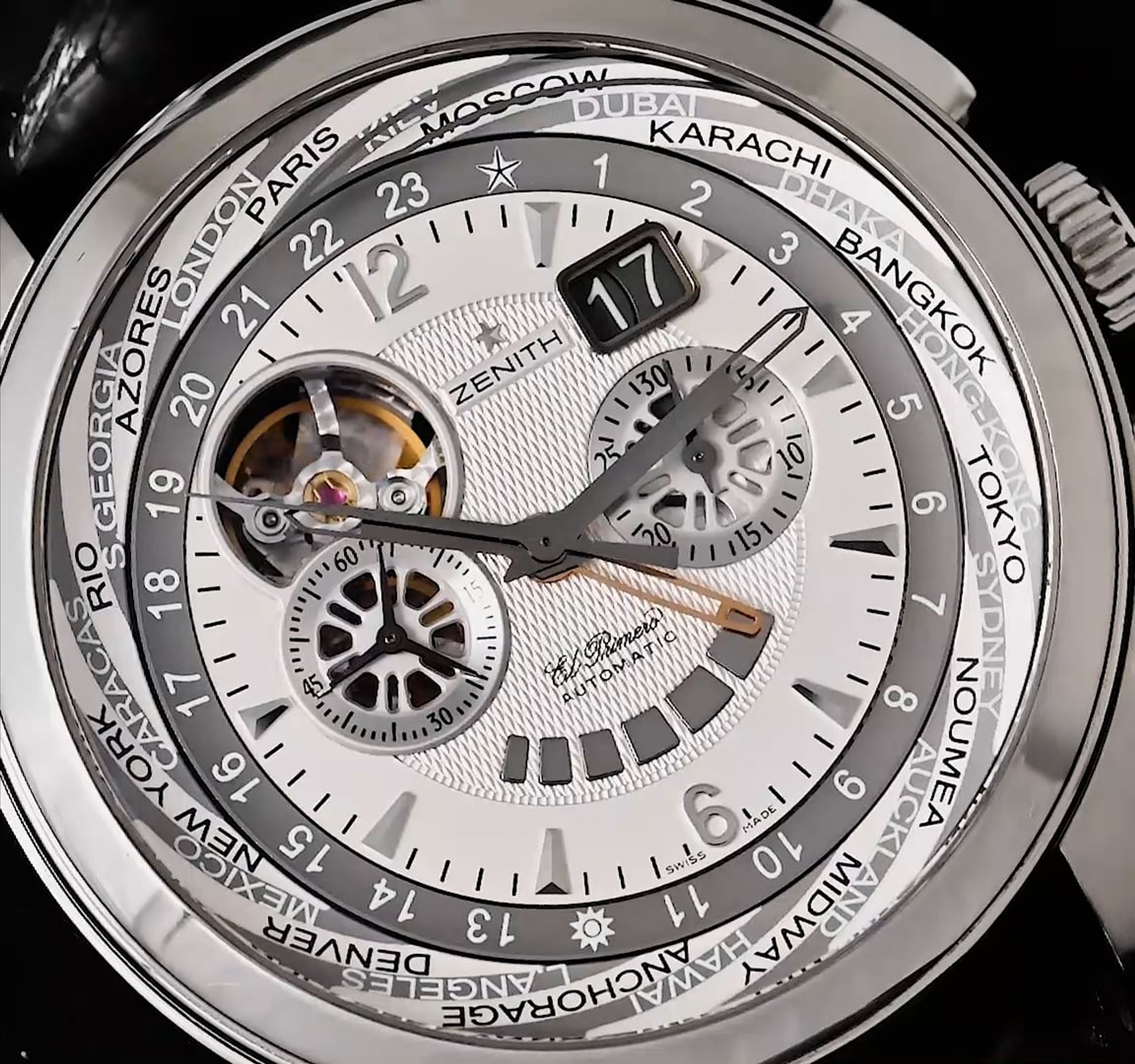 Pre-Owned Zenith Grande Class Traveller Multicity Men Watch Pre-Owned Zenith Grande Class Traveller Multicity Men Watch