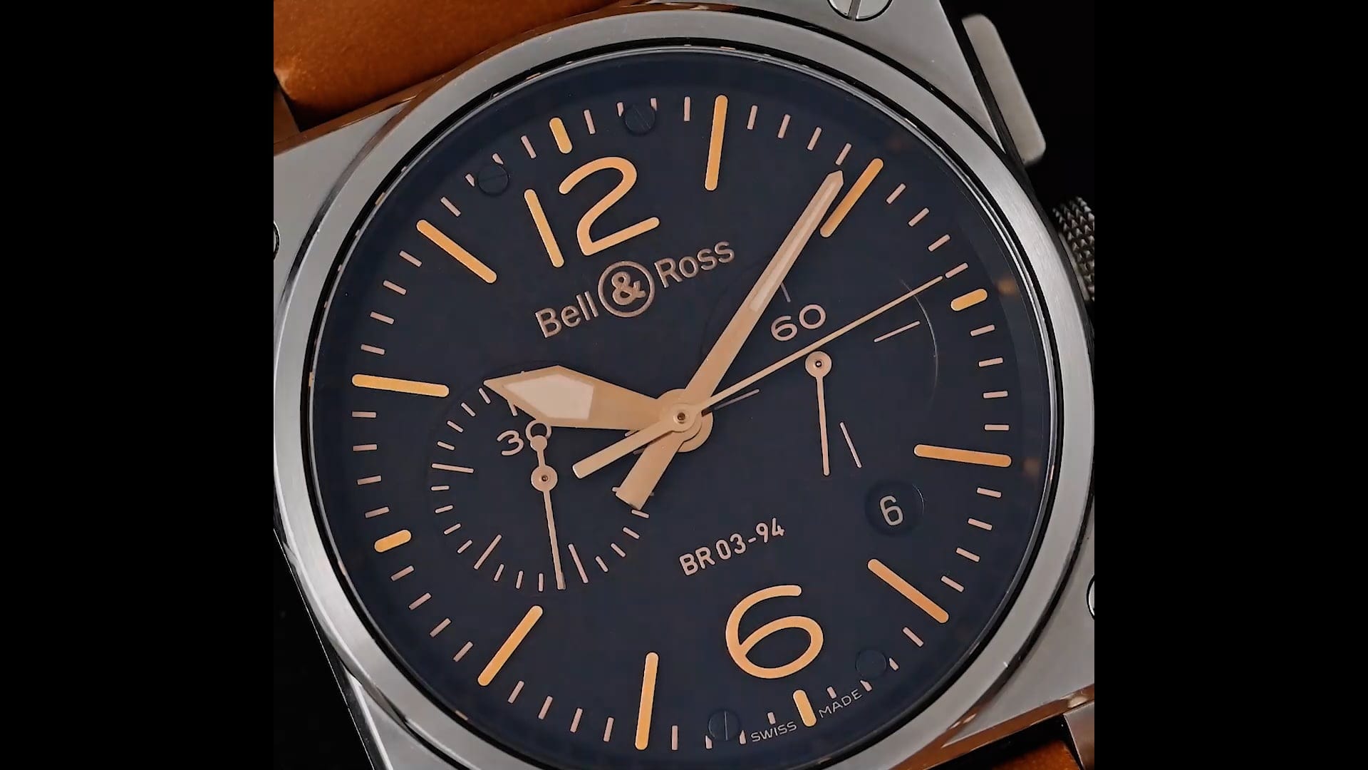 Pre-Owned Bell & Ross Instruments Men Watch in Brown Colour Dial