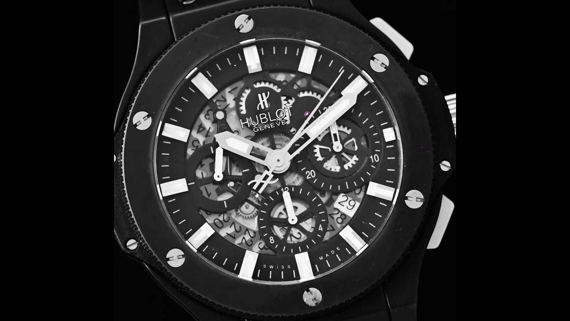 Pre-Owned Hublot Big Bang Men Watch in Skeleton Colour Dial
