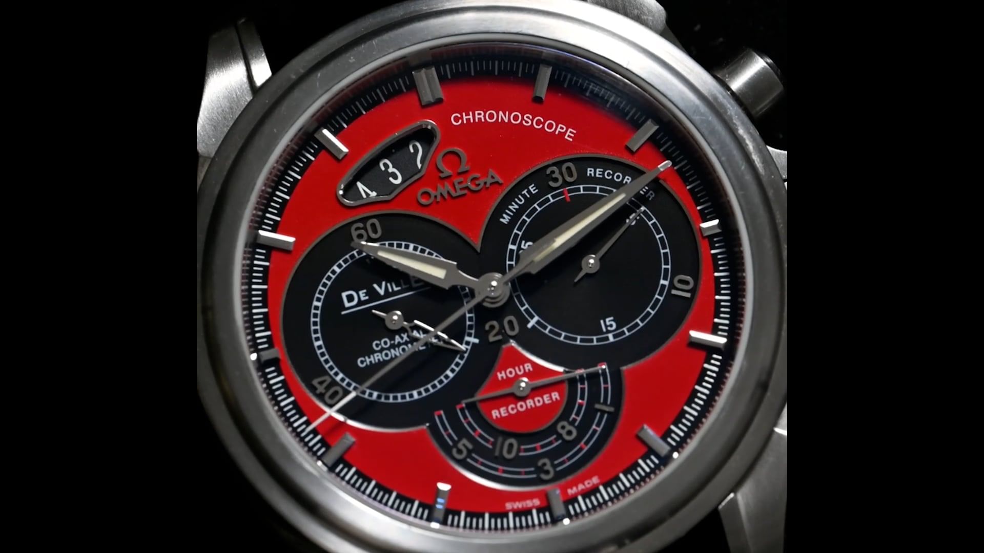 Pre-Owned Omega De Ville Men Watch in Red Colour Dial