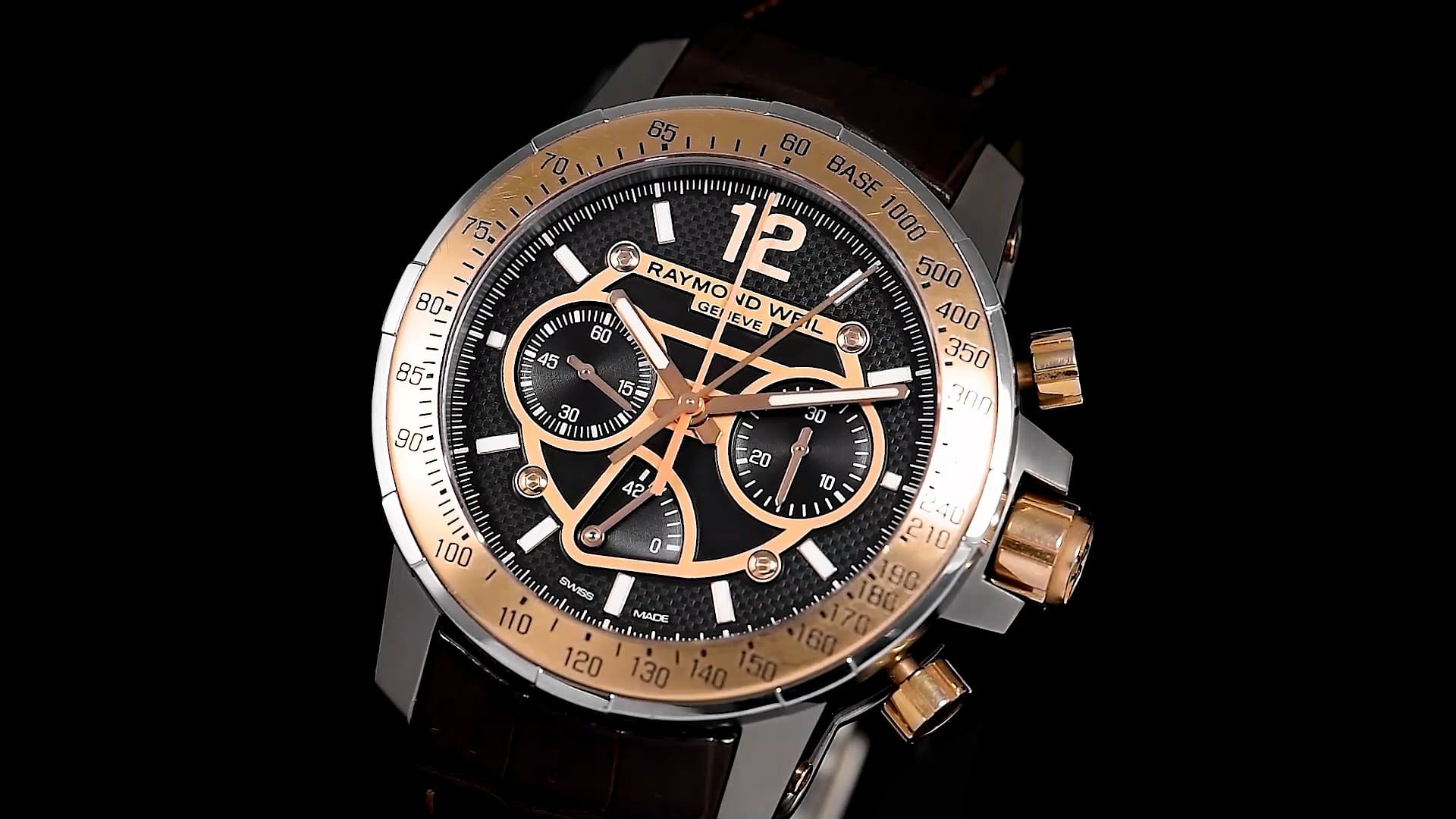 Pre-Owned Raymond Weil Nabucco Men Watch in Black Colour Dial