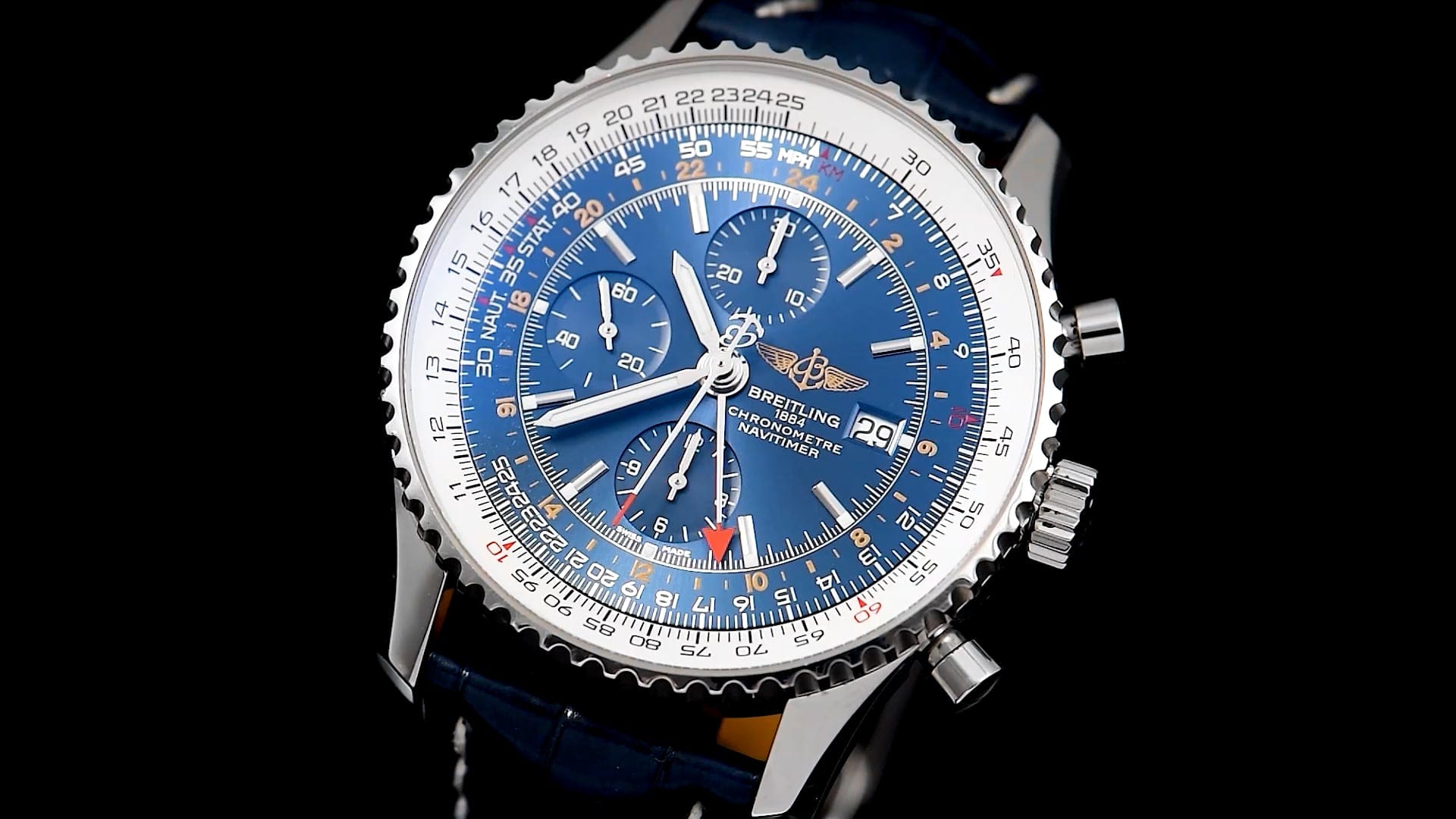 Pre-Owned Breitling Navitimer Men Watch in Blue Colour Dial