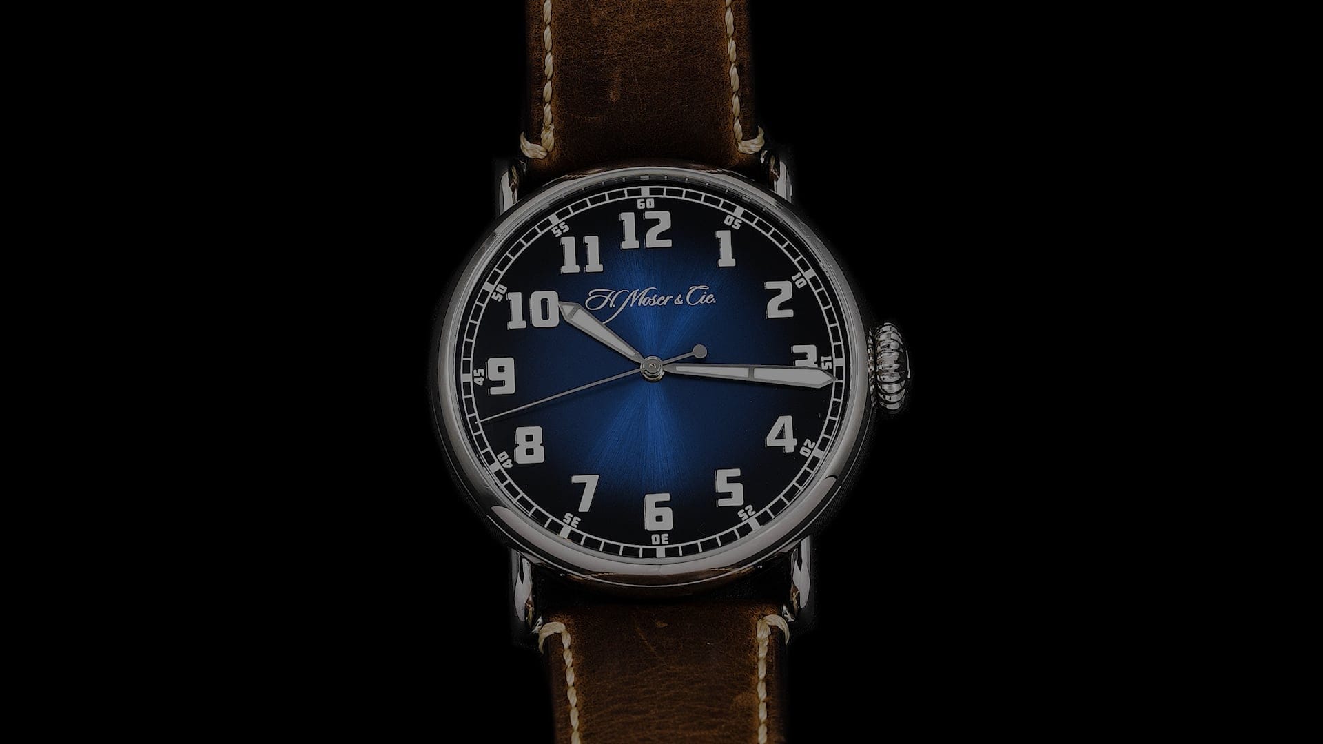 Pre-Owned H. Moser & Cie. Heritage Men Watch in Blue Colour Dial