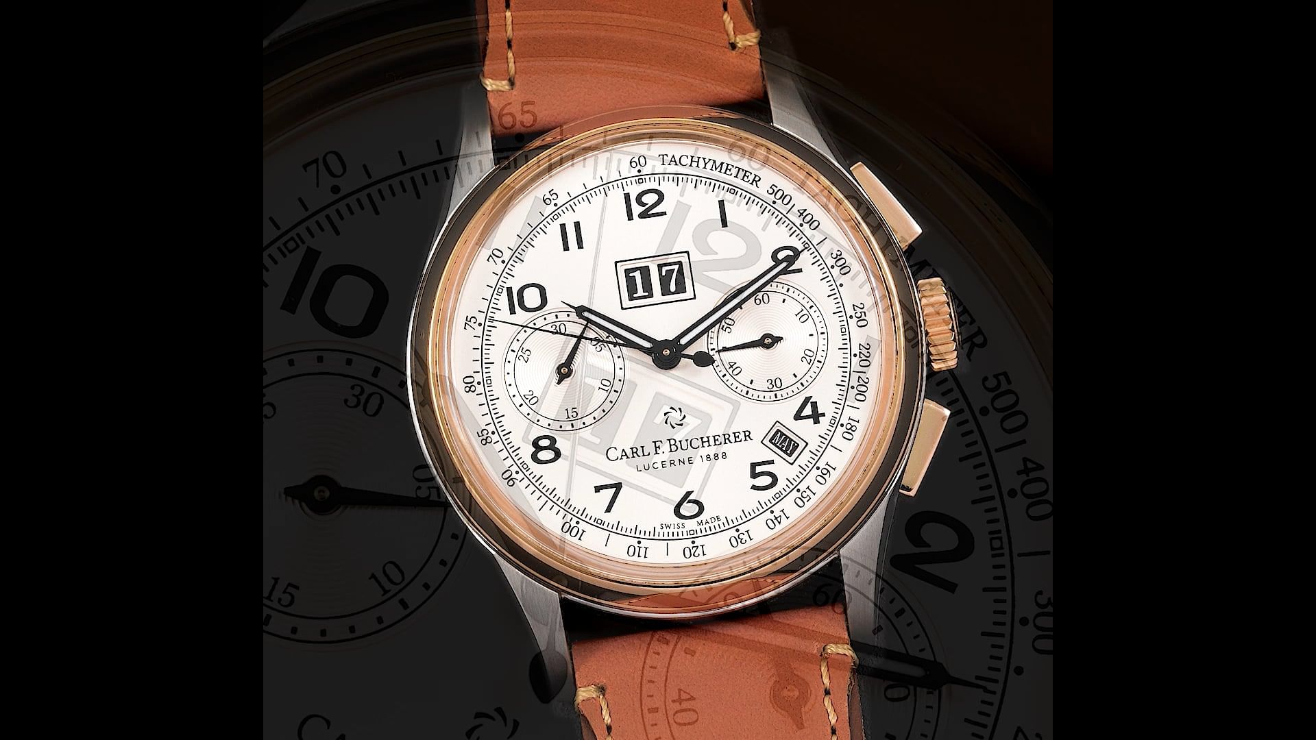 Pre-Owned Carl F. Bucherer Heritage Men Watch in Salmon Colour Dial