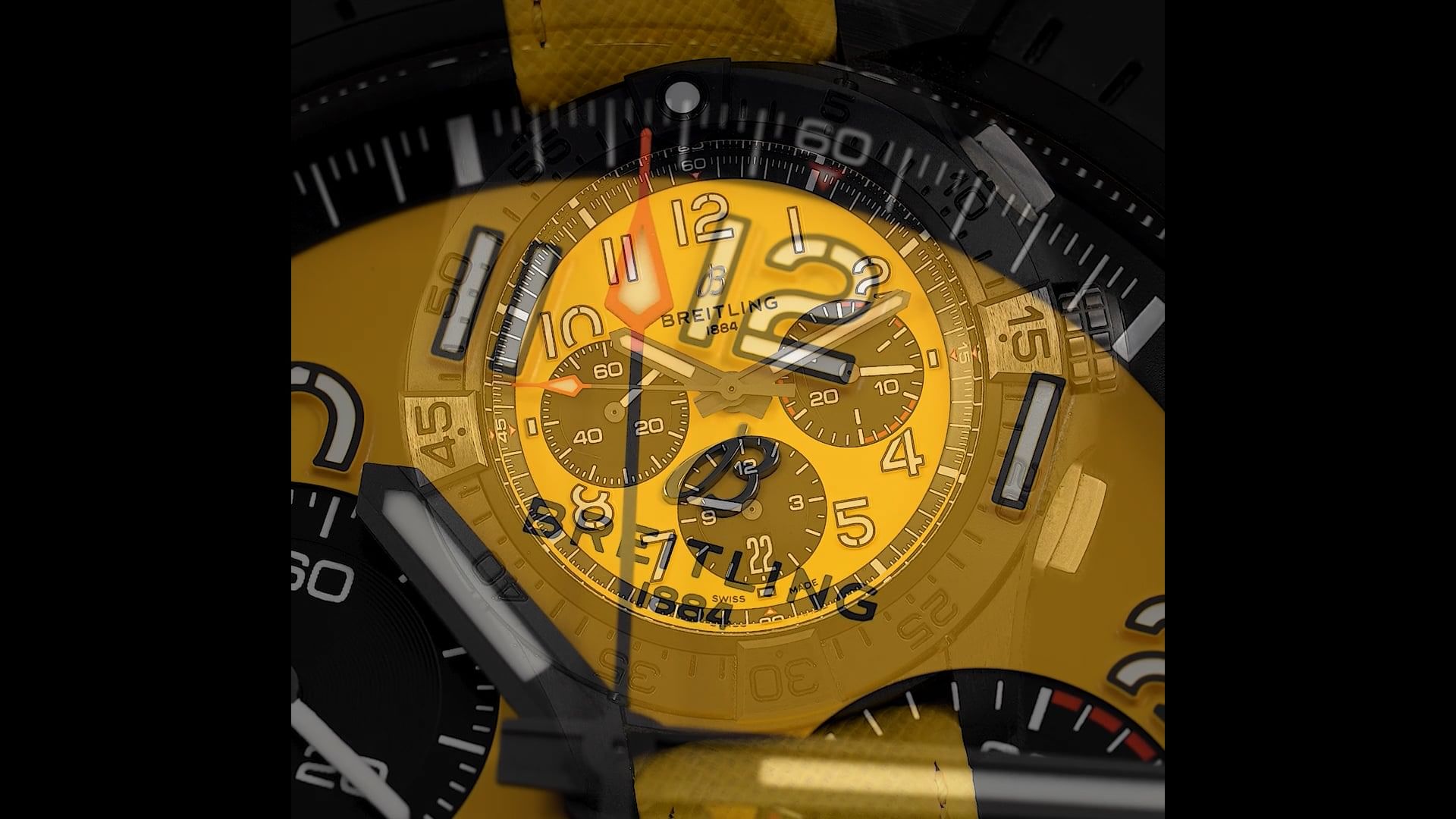 Pre-Owned Breitling Avenger Men Watch in Yellow Colour Dial