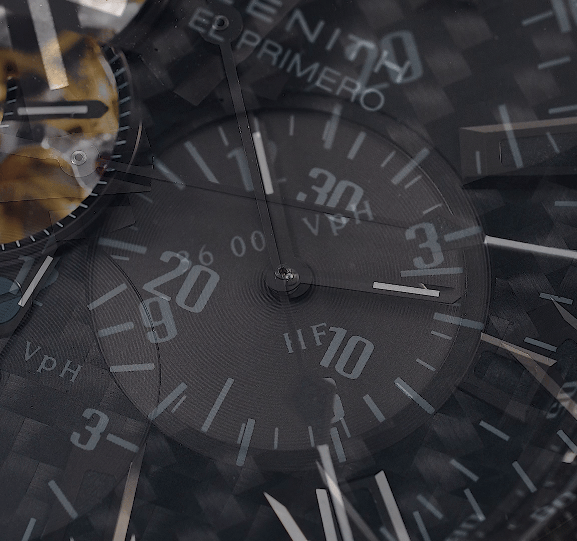 Pre-Owned Zenith Chronomaster Men Watch in Black Colour Dial