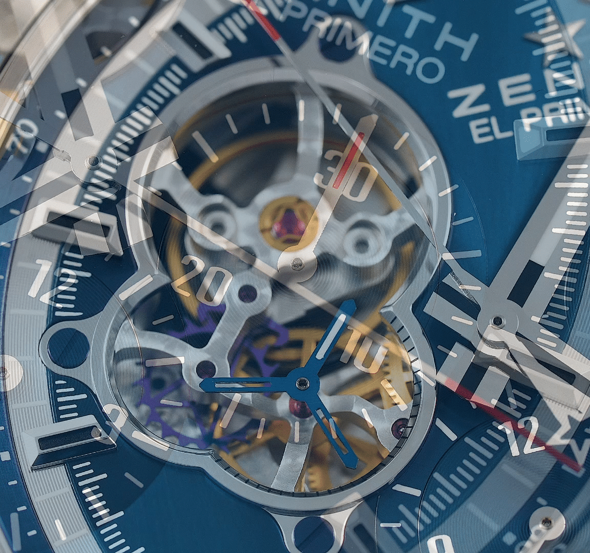 Pre-Owned Zenith Chronomaster Men Watch in Blue Colour Dial