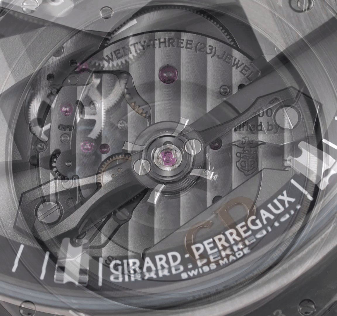 Pre-Owned Girard-Perregaux Bridges Men Watch in Black Colour Dial