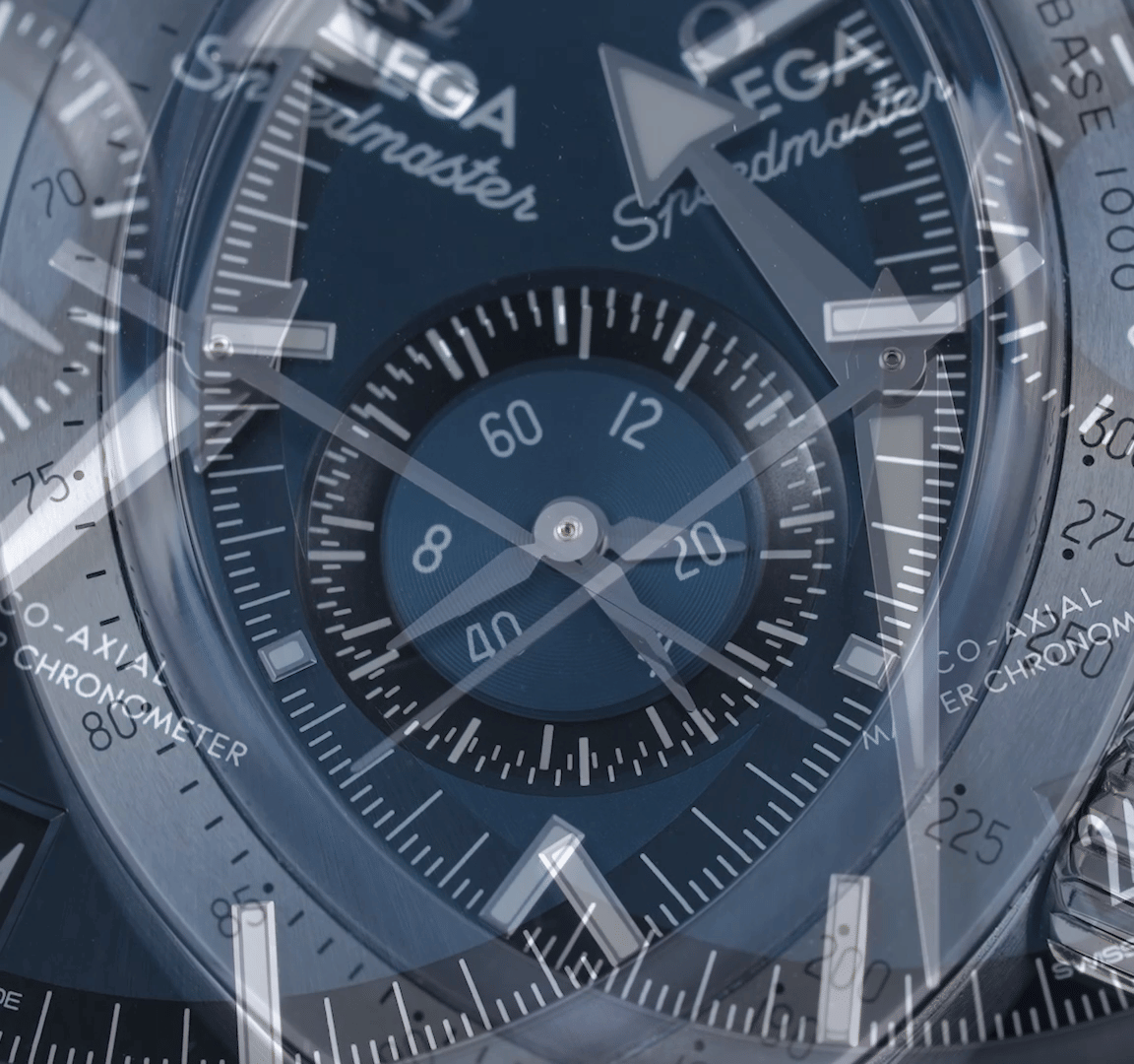 オモト　VS-10 Pre-Owned Omega Speedmaster Men Watch in Blue Colour Dial