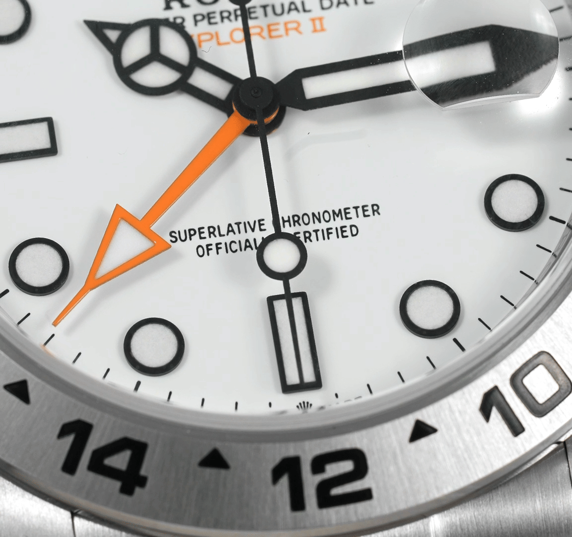 Pre-Owned Rolex Explorer Men Watch in White Colour Dial