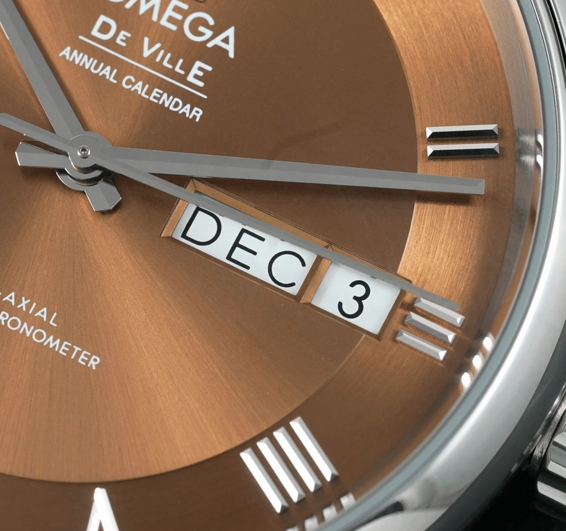 Pre-Owned Omega De Ville Men Watch in Brown Colour Dial