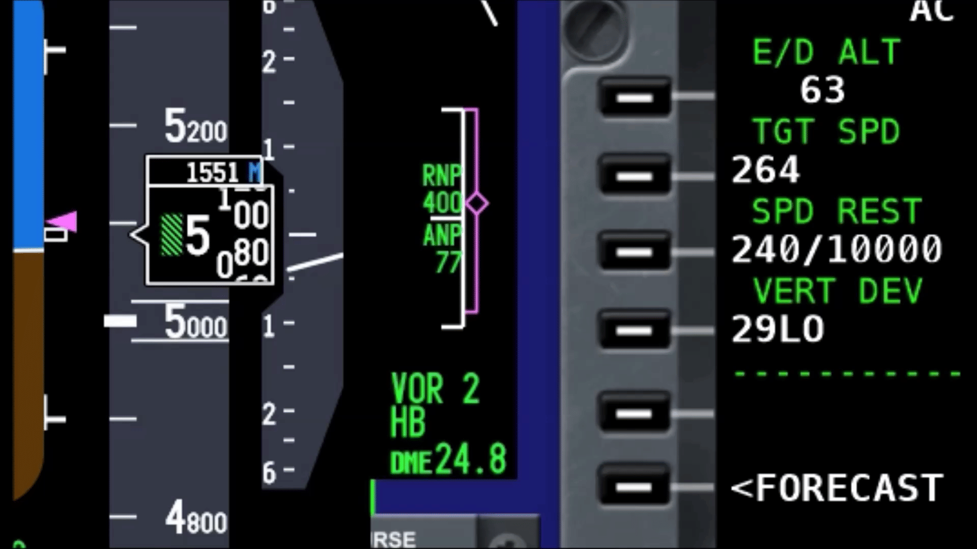 Approach Tools: Vertical Bearing Indicator, Altitude Range Arc and