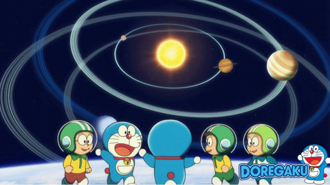 Doregaku Kepler's 3rd Law of Planetary Motion with Doraemon 
