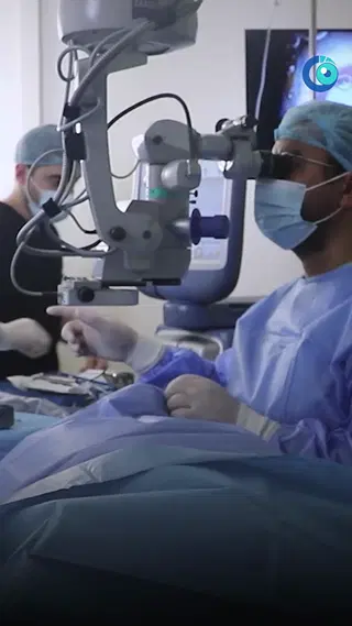 An Iraqi patient after lamellar corneal transplant (DALK)